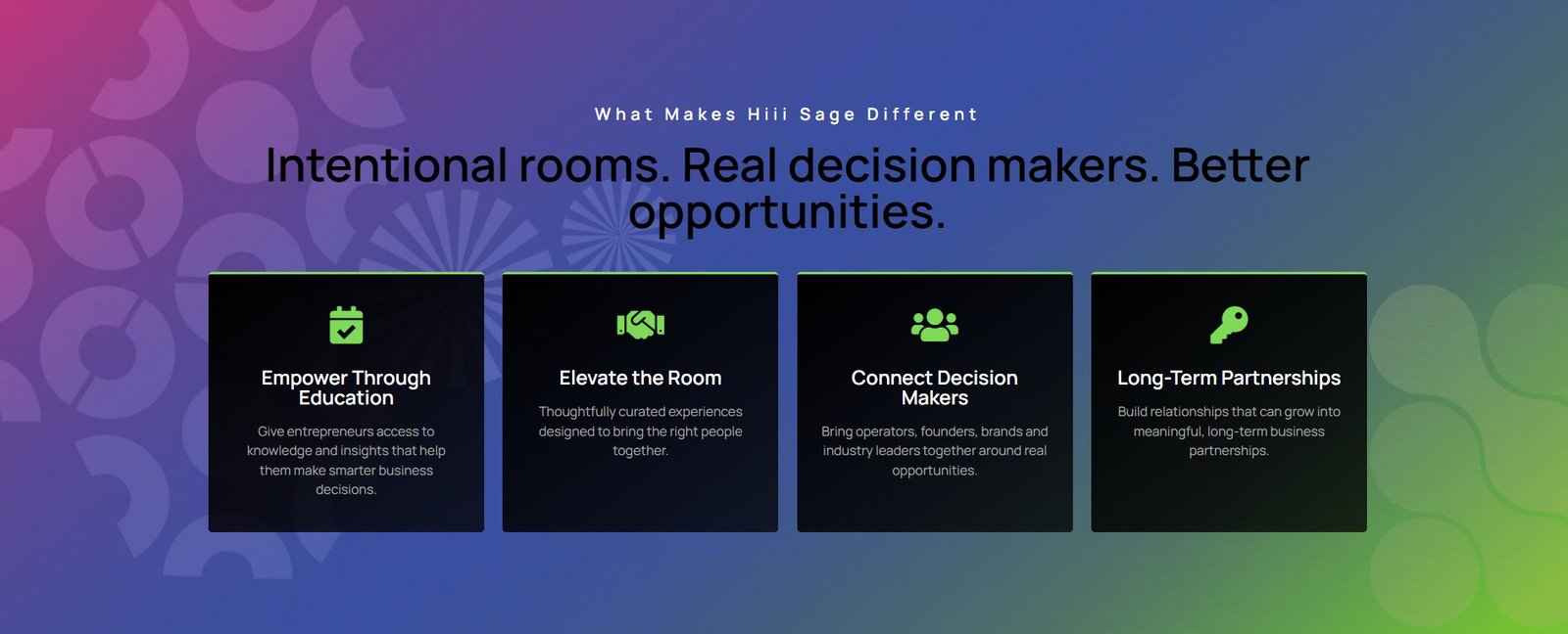 Hiii Sage what makes us different feature grid